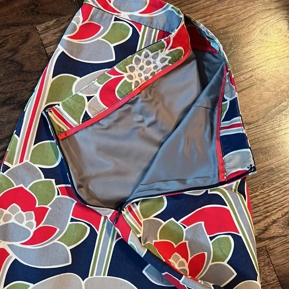 Boden Floral Lined Lotus A- Line Skirt - Picture 4 of 9